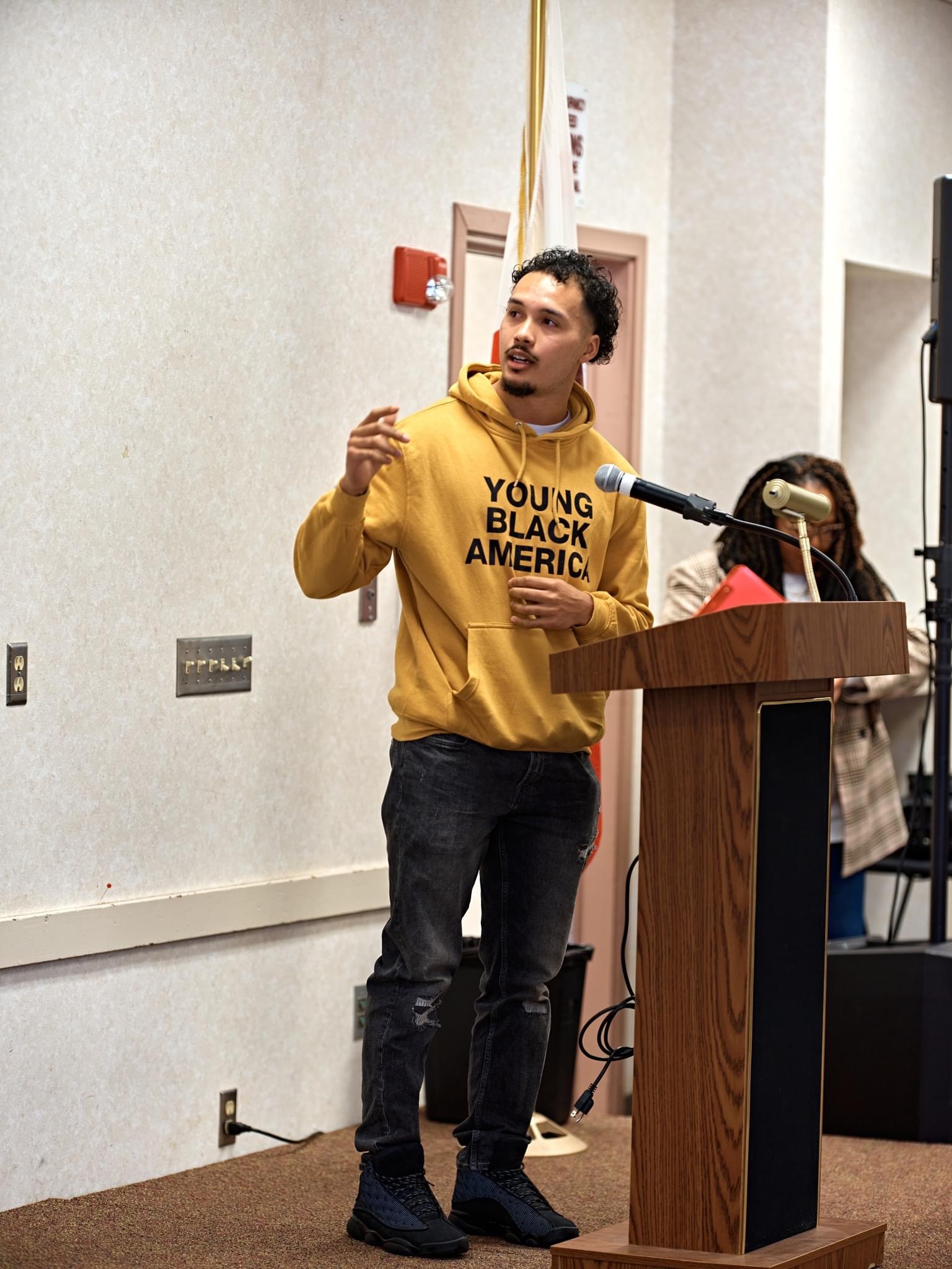 Giving presentation and speech on MLK Day at Vacaville Community Center about the experience for the Rocky Hill Art Piece, what it meant to be a part of, and the importance of inclusion and representation for minority children
